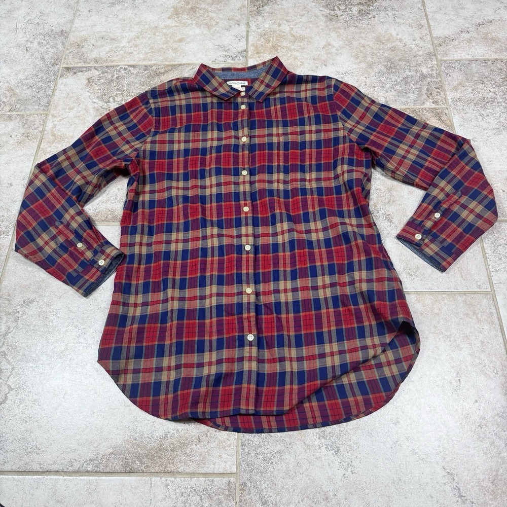 Carbon 2 Cobalt Shirt Mens Large Plaid Flannel Chore Workwear Long Sleeve